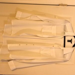 Sheer white long sleeve blouse